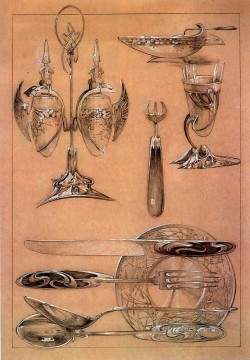  Alphonse Works - Studies11902 crayon gouache Czech Art Nouveau Alphonse Mucha